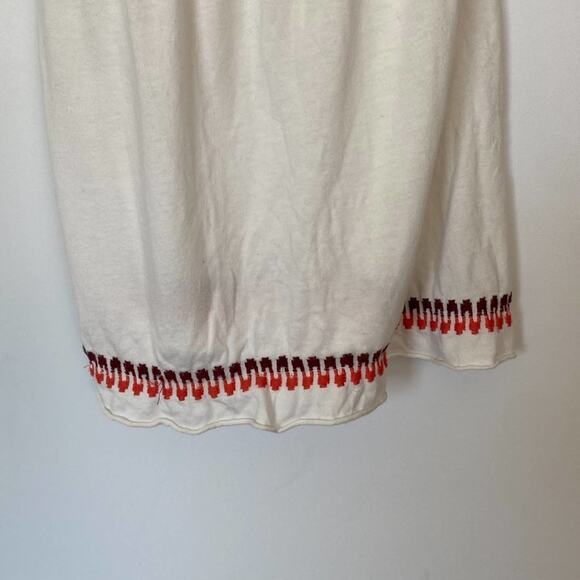 Sweetees Vintage Y2K White Boho Aztec Embroidered Knit Cami Tank Top Blouse - Picture 5 of 10